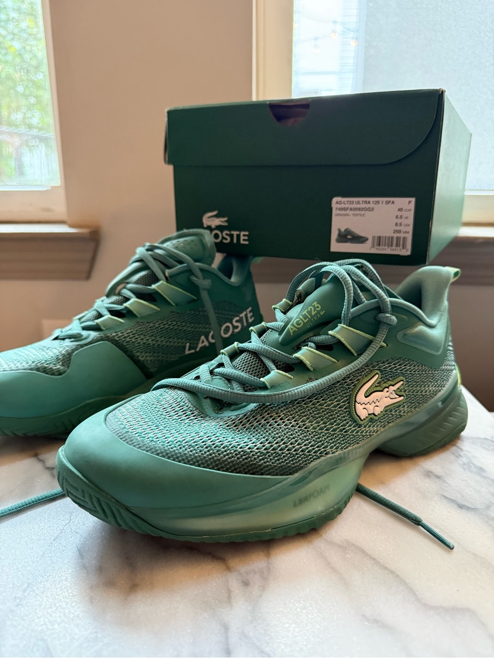 Lacoste Women’s AG-LT23 Ultra Tennis Shoes - Green - Women’s size 8.5